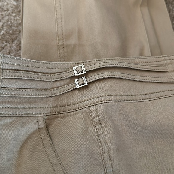 Escada Cotton Silk Blend tan with fun waist slight stretch pants sz 40 / us 10 - Picture 4 of 12